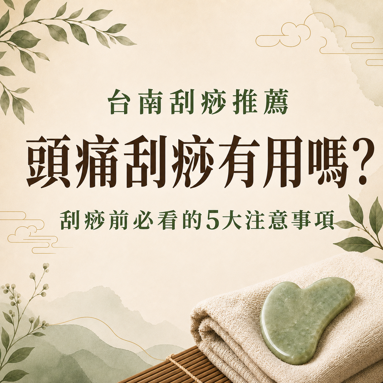 台南刮痧推薦： 頭痛刮痧有用嗎？刮痧前必看的5大注意事項